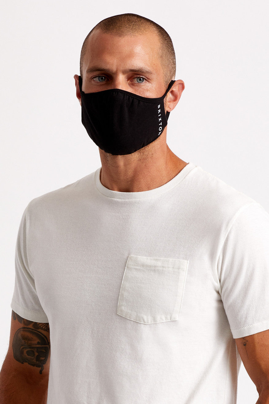 Brixton Tee Masker Unisex Zwart | 403759QLV