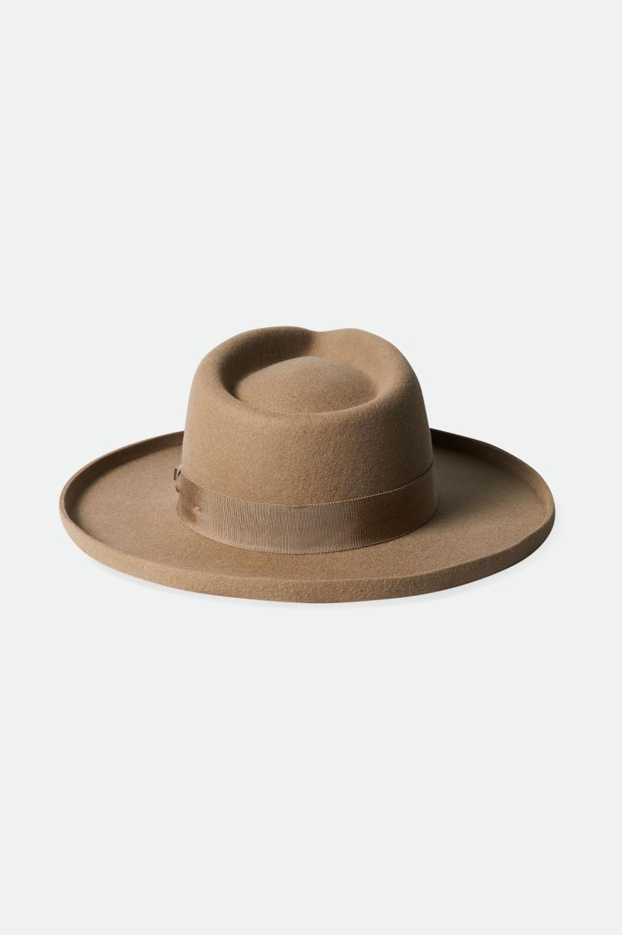 Brixton Victoria Felt Fedora Fedoras Dames Bruin | 065973LVO