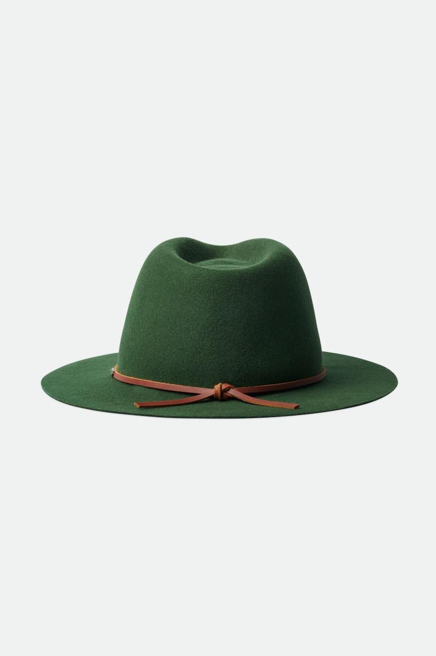 Brixton Wesley Packable Fedora Fedoras Dames Groen | 603728CEX