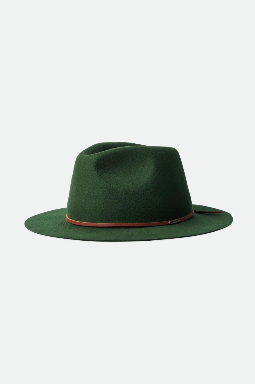 Brixton Wesley Packable Fedora Fedoras Dames Groen | 603728CEX