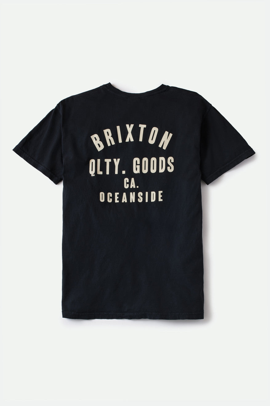 Brixton Woodburn Oceanside S/S Standard Topjes Heren Zwart Wit | 972034CTA