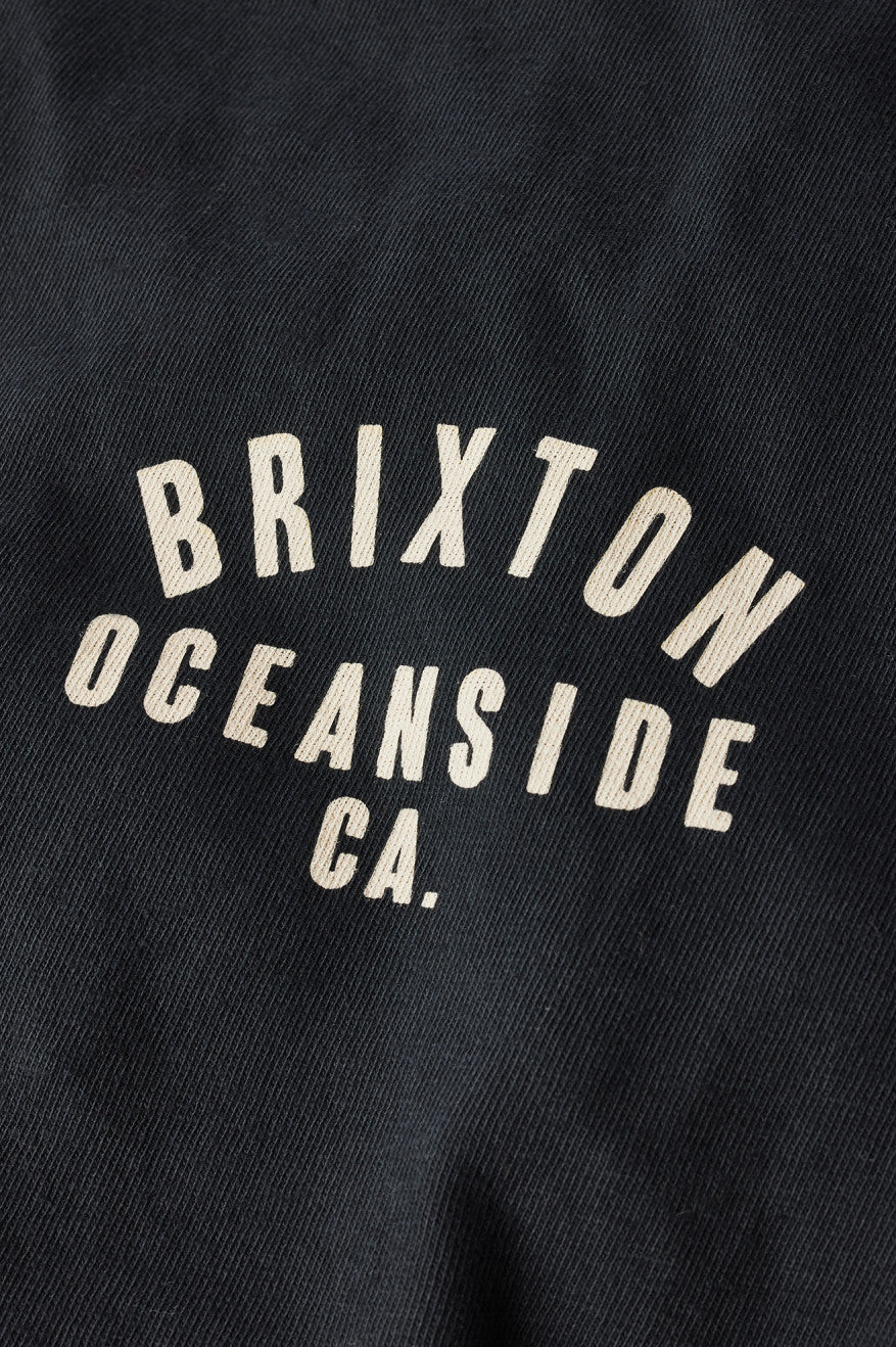 Brixton Woodburn Oceanside S/S Standard Topjes Heren Zwart Wit | 972034CTA